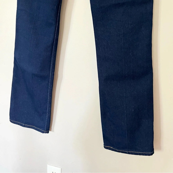 Vintage Levi’s 517 High Rise Bootcut Jeans 28 Waist 6 Tall Gold Black Label Dark - Picture 4 of 14